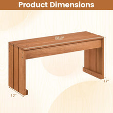 Load image into Gallery viewer, Tangkula Wood Outdoor Garden Bench | 2-Person Patio Backless Bench with Solid Wooden Frame