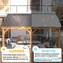 Load image into Gallery viewer, AECOJOY 12' x 10' Outdoor Wooden Gazebo, Patio Lean to Hardtop Pergolas and Gazebos