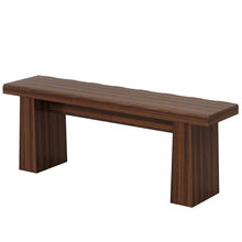 Load image into Gallery viewer, Fnova 48" Wooden Two - Person Backless Entryway Bench with Under - Bench Storage for Outdoor Garden, Living Room, Bedroom, Dining Room, Hallway