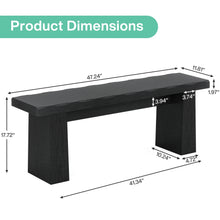 Load image into Gallery viewer, Fnova 48" Wooden Two - Person Backless Entryway Bench with Under - Bench Storage for Outdoor Garden, Living Room, Bedroom, Dining Room, Hallway