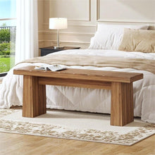 Load image into Gallery viewer, Fnova 48" Wooden Two - Person Backless Entryway Bench with Under - Bench Storage for Outdoor Garden, Living Room, Bedroom, Dining Room, Hallway