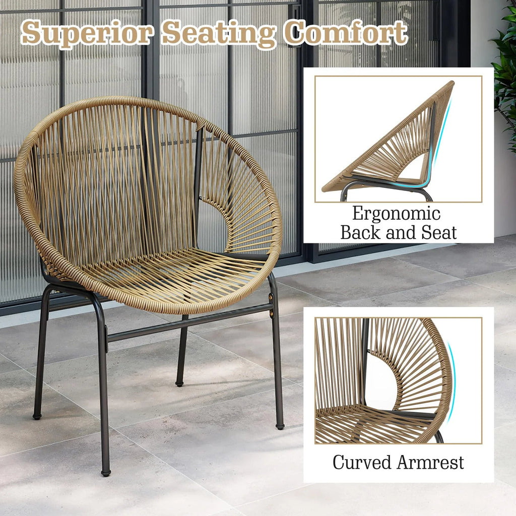 Tangkula 3 Piece Outdoor Patio Furniture Set