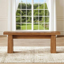 Load image into Gallery viewer, Fnova 48" Wooden Two - Person Backless Entryway Bench with Under - Bench Storage for Outdoor Garden, Living Room, Bedroom, Dining Room, Hallway