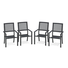 Load image into Gallery viewer, AECOJOY Outdoor Patio Dining Chairs with Armrest, Stackable Arm Chairs