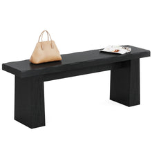 Load image into Gallery viewer, Fnova 48" Wooden Two - Person Backless Entryway Bench with Under - Bench Storage for Outdoor Garden, Living Room, Bedroom, Dining Room, Hallway