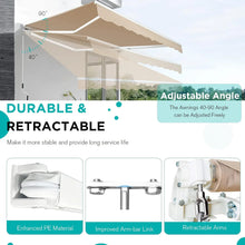 Load image into Gallery viewer, AECOJOY 13'×10' Manual Retractable Awning Sun Shade, Patio Awning Canopy