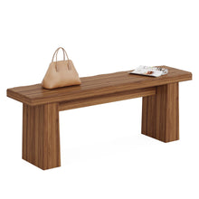 Load image into Gallery viewer, Fnova 48" Wooden Two - Person Backless Entryway Bench with Under - Bench Storage for Outdoor Garden, Living Room, Bedroom, Dining Room, Hallway