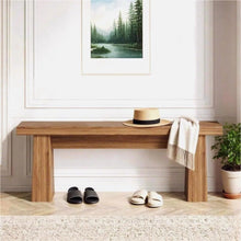 Load image into Gallery viewer, Fnova 48" Wooden Two - Person Backless Entryway Bench with Under - Bench Storage for Outdoor Garden, Living Room, Bedroom, Dining Room, Hallway