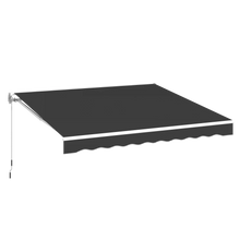 Load image into Gallery viewer, AECOJOY 13'×10' Manual Retractable Awning Sun Shade, Patio Awning Canopy