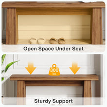 Load image into Gallery viewer, Fnova 48" Wooden Two - Person Backless Entryway Bench with Under - Bench Storage for Outdoor Garden, Living Room, Bedroom, Dining Room, Hallway
