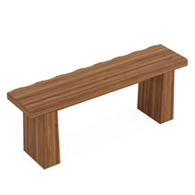 Load image into Gallery viewer, Fnova 48" Wooden Two - Person Backless Entryway Bench with Under - Bench Storage for Outdoor Garden, Living Room, Bedroom, Dining Room, Hallway