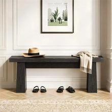 Load image into Gallery viewer, Fnova 48" Wooden Two - Person Backless Entryway Bench with Under - Bench Storage for Outdoor Garden, Living Room, Bedroom, Dining Room, Hallway