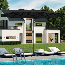 Load image into Gallery viewer, AECOJOY 15x9ft Double-Sided Patio Umbrella, Black