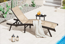 Load image into Gallery viewer, AECOJOY Outdoor Chaise Lounge, All Weather Pool Lounge Chairs Ergonomic Design (Beige, 1 PCs)