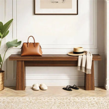 Load image into Gallery viewer, Fnova 48" Wooden Two - Person Backless Entryway Bench with Under - Bench Storage for Outdoor Garden, Living Room, Bedroom, Dining Room, Hallway