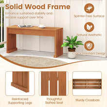 Load image into Gallery viewer, Tangkula Wood Outdoor Garden Bench | 2-Person Patio Backless Bench with Solid Wooden Frame