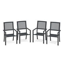 Load image into Gallery viewer, AECOJOY Outdoor Patio Dining Chairs with Armrest, Stackable Arm Chairs
