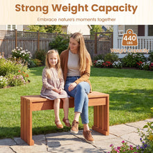 Load image into Gallery viewer, Tangkula Wood Outdoor Garden Bench | 2-Person Patio Backless Bench with Solid Wooden Frame