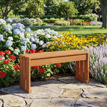 Load image into Gallery viewer, Tangkula Wood Outdoor Garden Bench | 2-Person Patio Backless Bench with Solid Wooden Frame