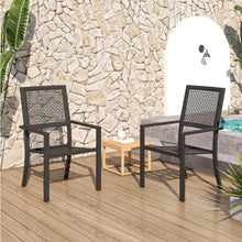 Load image into Gallery viewer, AECOJOY Outdoor Patio Dining Chairs with Armrest, Stackable Arm Chairs