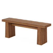 Load image into Gallery viewer, Fnova 48" Wooden Two - Person Backless Entryway Bench with Under - Bench Storage for Outdoor Garden, Living Room, Bedroom, Dining Room, Hallway