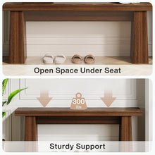 Load image into Gallery viewer, Fnova 48" Wooden Two - Person Backless Entryway Bench with Under - Bench Storage for Outdoor Garden, Living Room, Bedroom, Dining Room, Hallway