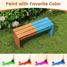 Load image into Gallery viewer, Tangkula Wood Outdoor Garden Bench | 2-Person Patio Backless Bench with Solid Wooden Frame