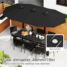 Load image into Gallery viewer, AECOJOY 15x9ft Double-Sided Patio Umbrella, Black