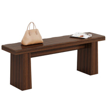 Load image into Gallery viewer, Fnova 48" Wooden Two - Person Backless Entryway Bench with Under - Bench Storage for Outdoor Garden, Living Room, Bedroom, Dining Room, Hallway