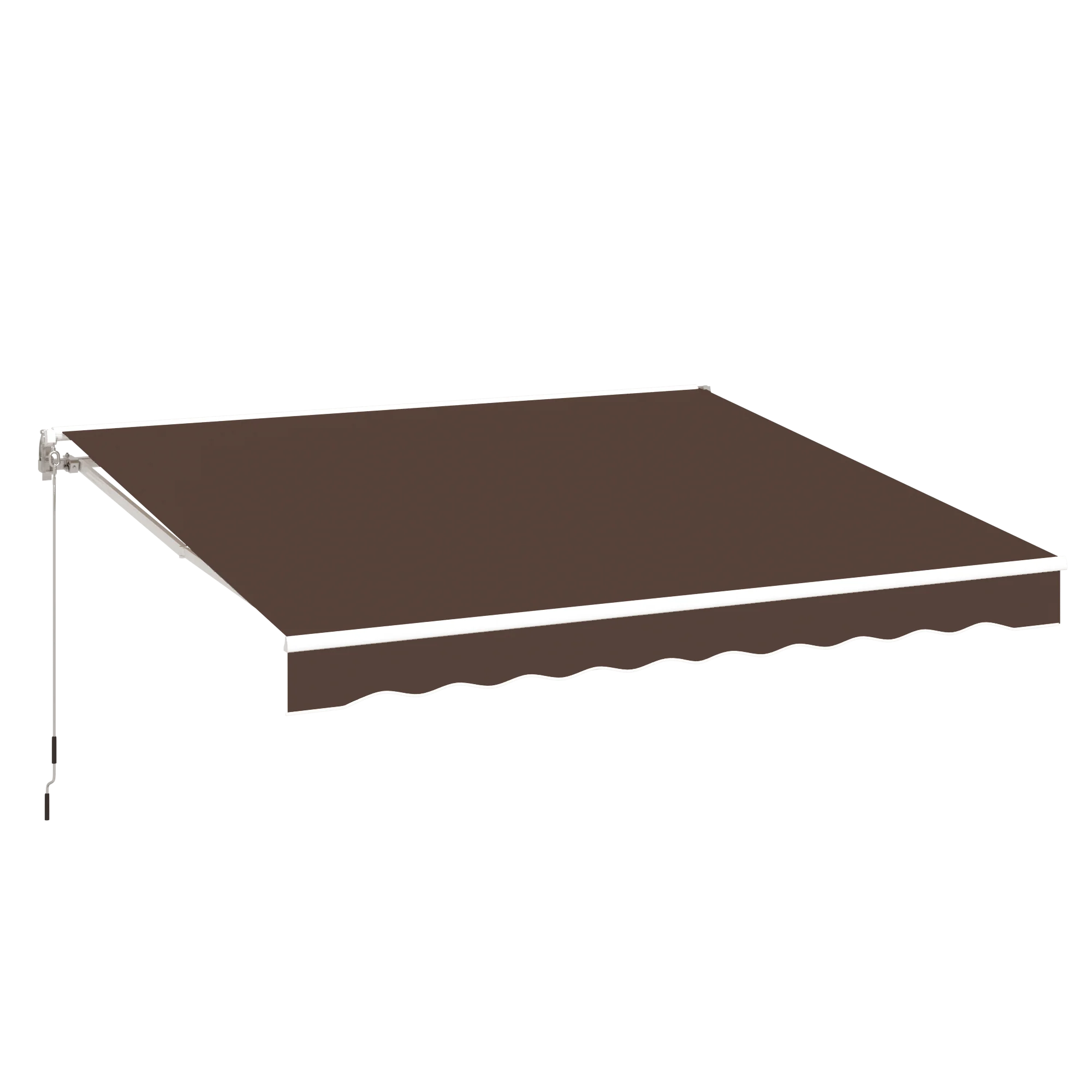 AECOJOY 13'×10' Manual Retractable Awning Sun Shade, Patio Awning Canopy