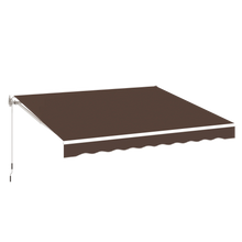 Load image into Gallery viewer, AECOJOY 13'×10' Manual Retractable Awning Sun Shade, Patio Awning Canopy