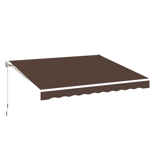 AECOJOY 13'×10' Manual Retractable Awning Sun Shade, Patio Awning Canopy
