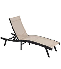 Load image into Gallery viewer, AECOJOY Outdoor Chaise Lounge, All Weather Pool Lounge Chairs Ergonomic Design (Beige, 1 PCs)