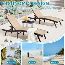 Load image into Gallery viewer, AECOJOY Outdoor Chaise Lounge, All Weather Pool Lounge Chairs Ergonomic Design (Beige, 1 PCs)