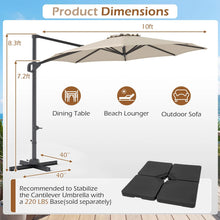 Load image into Gallery viewer, Tangkula 10ft Patio Umbrella with Aluminum Pole