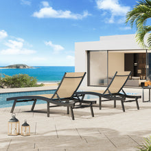 Load image into Gallery viewer, AECOJOY Outdoor Chaise Lounge, All Weather Pool Lounge Chairs Ergonomic Design (Beige, 1 PCs)