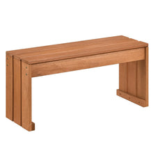 Load image into Gallery viewer, Tangkula Wood Outdoor Garden Bench | 2-Person Patio Backless Bench with Solid Wooden Frame